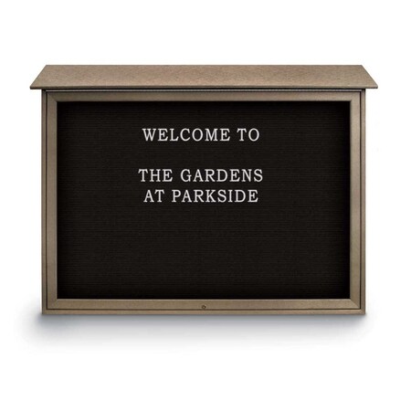 United Visual Products Indoor Enclosed Combo Board, 42"x32", White Frame/Burgundy & Pumice UVCB4232W-BURGUN-PUMICE